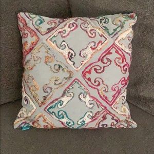 Boho multicolored pillow from India